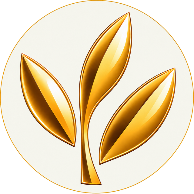 The Succeed Advisory logo, a gold sprig of three leaves inside a ring